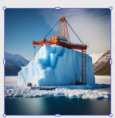 Antarctic pole construction icebergs